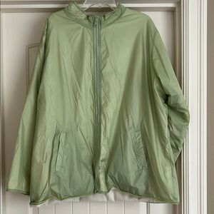 Reversible Light Green Windbreaker Jacket